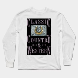 Golden Horseshoe - Classic Country and Western Belt Buckles Long Sleeve T-Shirt